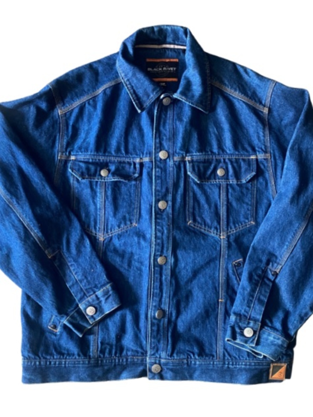 Black Rivet BET Men's Indigo Denim Jean Jacket Size L
